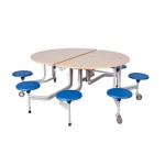 Tisch-Stuhlkombination,  8 Sitze, rund, Tischoberkante: 74 cm, für Kinder ab 11 Jahre 